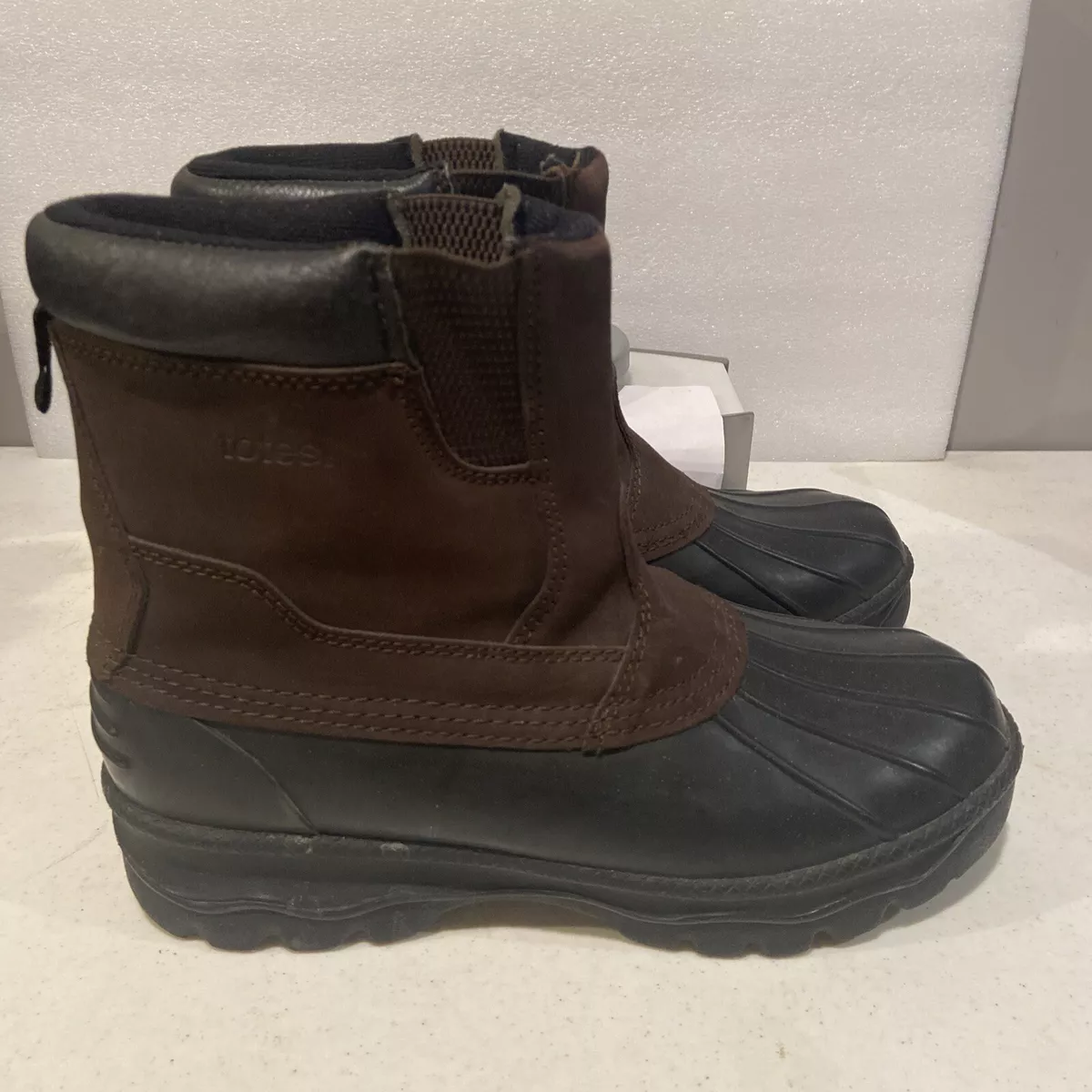 Totes slip on best sale boots