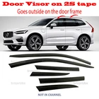 2S DARK BLACK Door Window Vent Visor Deflector ⭐6pcs⭐ for Volvo XC60 2018-2025