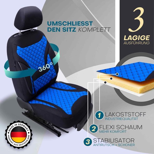 Prime Sitzbezüge passend für Mercedes Sprinter W906 ab 2006-2018 (Schwarz-Blau) - Bild 2 von 12