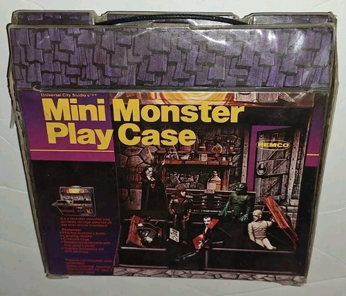 1980 Mini Monster Play Case Vintage Remco Universal Monsters Playset Retro 80s