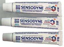 3x Sensodyne Tubes of Sensitive Mouth Toothpaste 0.8oz Tubes Mint exp 5/2025