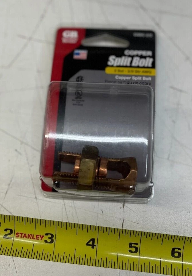 Conectores de perno dividido Gardner Bender GSBC-2/0N serie GSBC 2/0 AWG cobre sólido  Foto 3 de 3