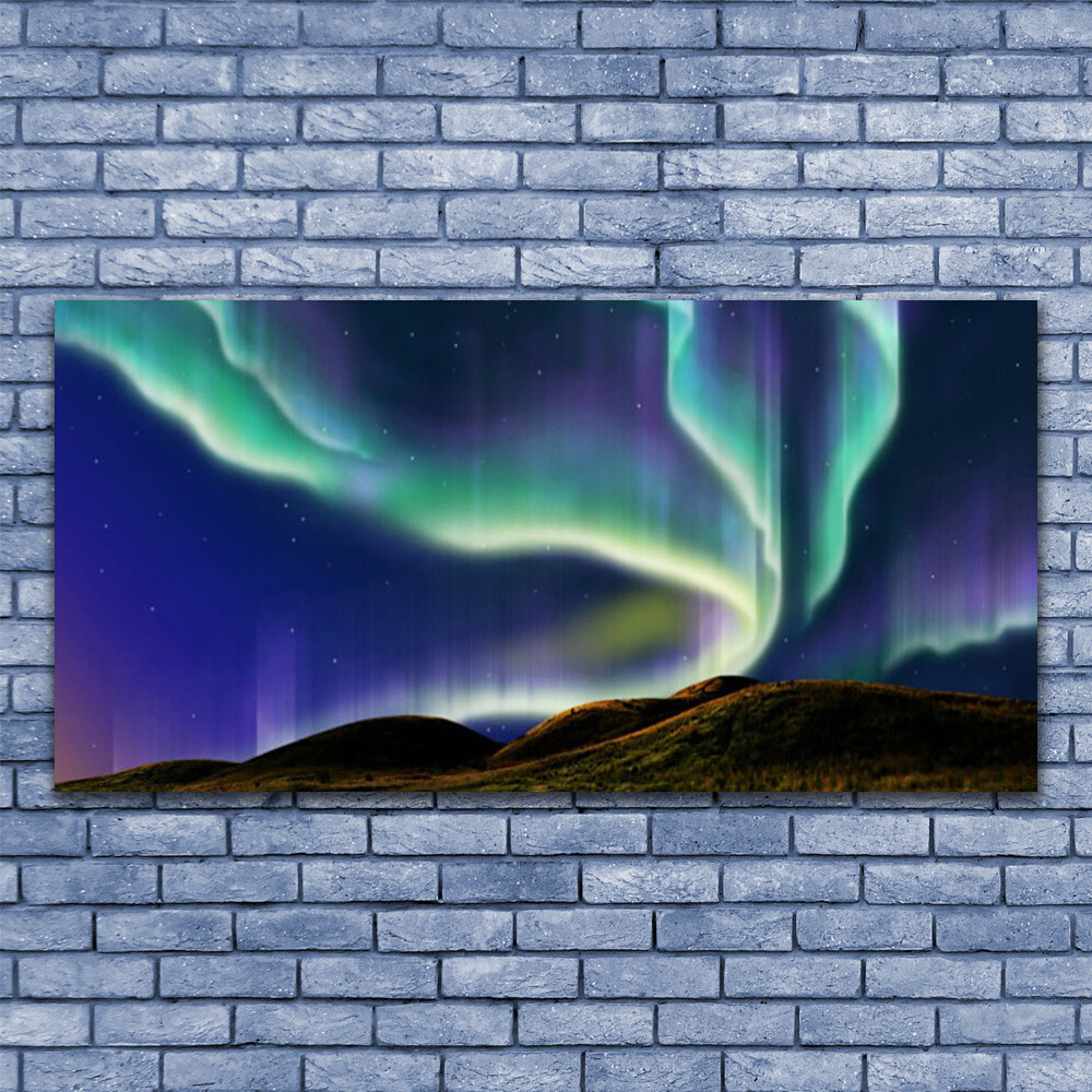 Tableau sur verre 140x70 Paysage Aurore pour illuminer un mur sombre