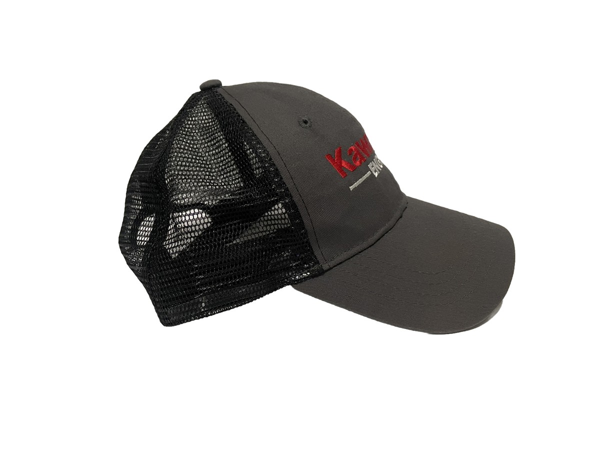 帽子 junk KAWASAKI Engines Mesh Trucker Hat Snapback Adjustable Gray