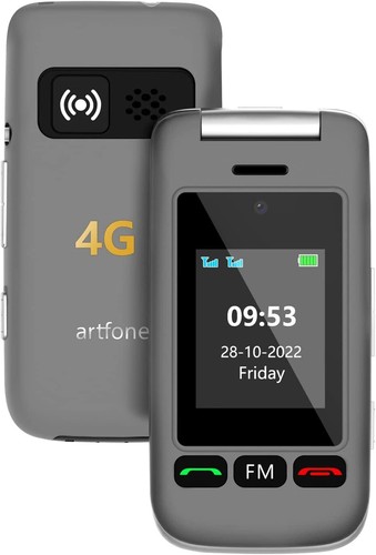 Artfone G6 Senior Mobile Phone Unlocked Flip Smartphone 4G Dual SIM for Elderly - Picture 1 of 10