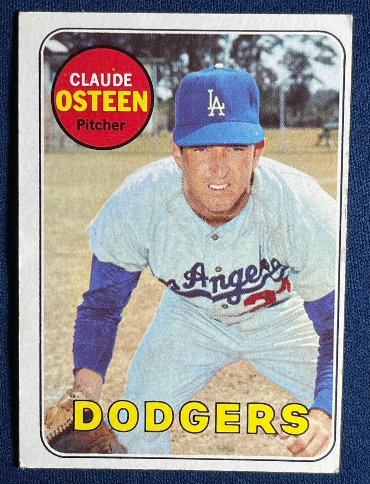 1969 TOPPS #528 CLAUDE OSTEEN (LOS ANGELES DODGERS) BASEBALL CARD