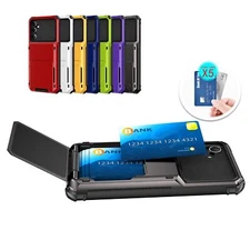 For Samsung A35 A15 A25 5G A14 5G Rugged Hidden Card Slot Heavy Duty Wallet Case