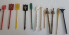1 2 VINTAGE RARE COCKTAIL  STIRRERS /  STIR RODS TOP O' THE PARK - GEENE'S LOBST — photo 1