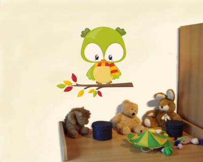 Samunshi Süßer Herbstvogel Wandtattoo Wandaufkleber Kinderzimmer  4 Größen