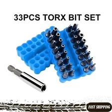 33pcs Screwdriver  Set Hex Head Drill Bit Set With 1/4" Extension Bit Holder NEW