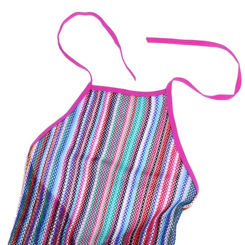 Women's See Through Halter Sheer Bodycon Short Mini Tube Dress Cocktail Party - Picture 54 of 55