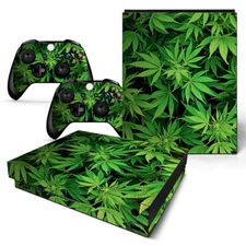 Xbox One x Skin Design Foils Sticker Screen Protector Set - Cannabis Marijuana