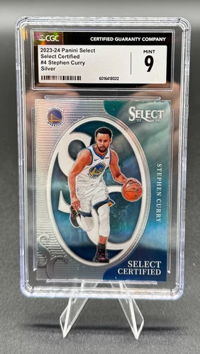 2023 Panini Select Certified STEPHEN CURRY Silver Prizm Warriors #4 CGC 9