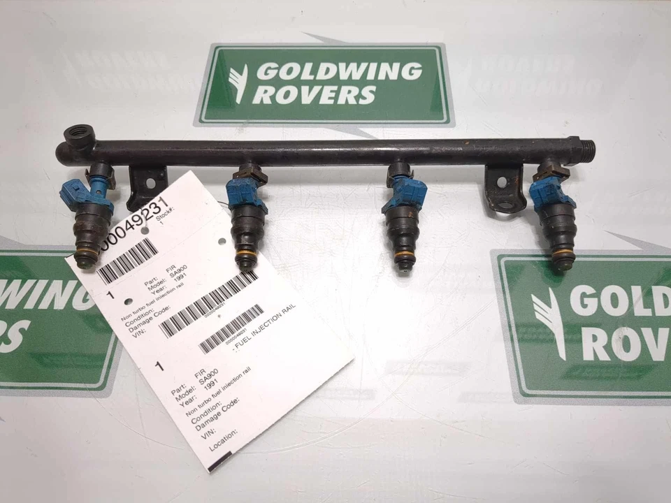 Saab 900 1991 2,1 L riel de inyección de combustible sin turbo con inyectores OEM 6 meses Foto 2 de 4