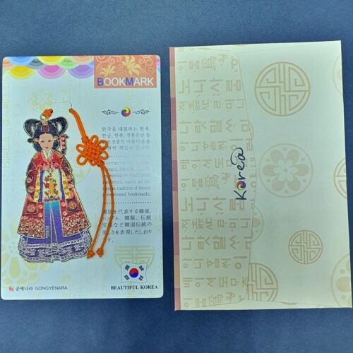 Korean Traditional Headdress Queen Costume  Metal Gold Bookmark Classy Souvenir - Picture 1 of 3