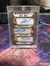 Topps Knockout UFC 2024 Triple Autograph Card - GSP - Matt Hughes - Bj Penn
