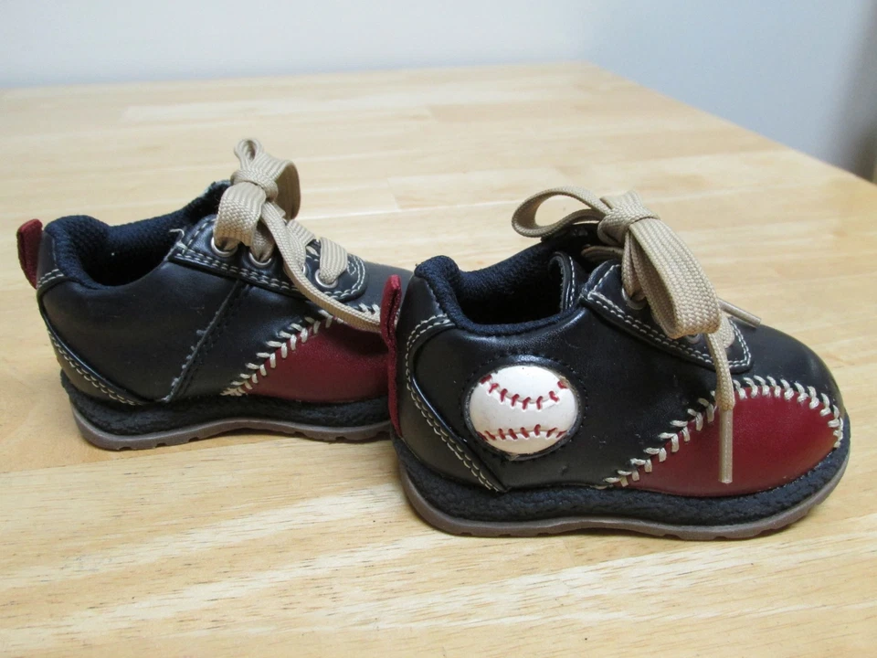 Zapatos con cordones Circo para bebés niños talla 2 costuras de béisbol acento de béisbol Foto 2 de 4