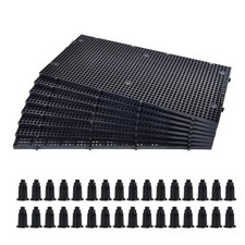 ALEGI Plastic Grid Divider Tray Egg Crate Louvre Aquarium Fish 8pcs Black