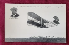 CARTE POSTALE AVIATION - AEROPLANE WILBUR WRIGHT - AVION PILOTE