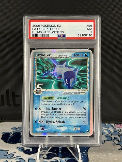 2006 Pokemon Latios ex (Delta Species) 96/101 EX Dragon Frontiers Holo PSA 7
