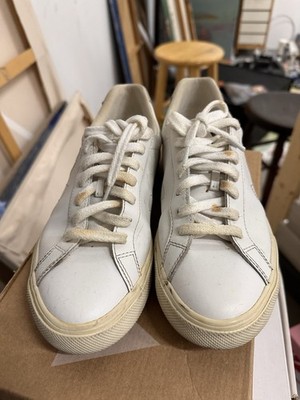 VEJA Esplar Leather White Low Top Lace-Up Sneakers Style Code EA2001