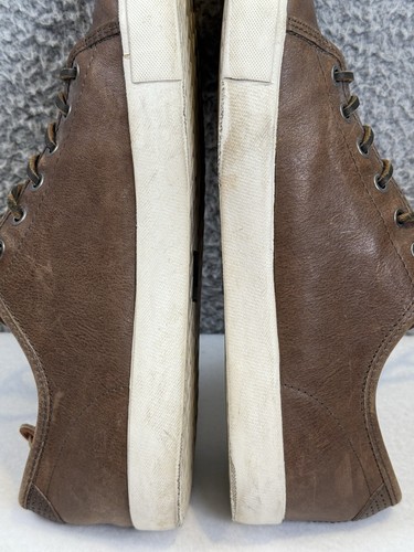 FRYE Brett Sneakers Uomo Taglia 10 Marrone Pelle Lacci Scarpe Basse Casual - Foto 7 di 12