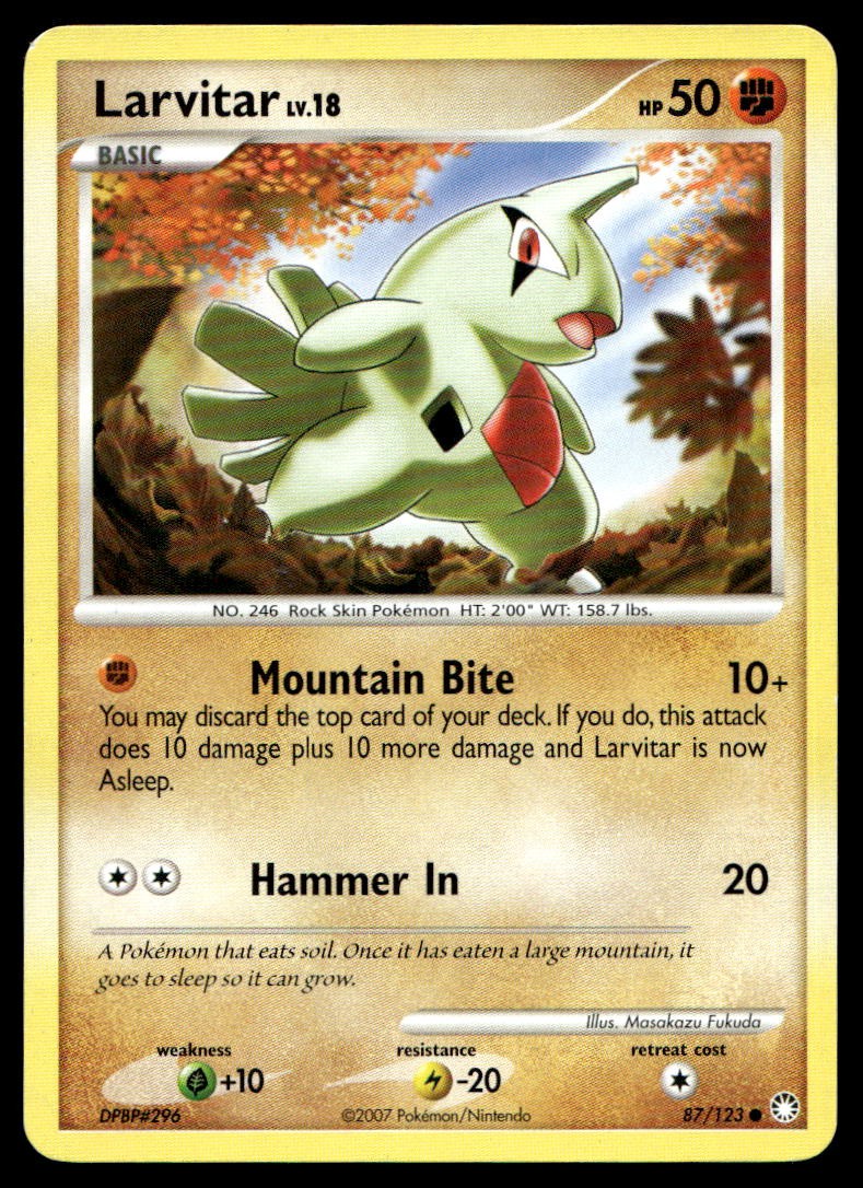 LP Larvitar [Mysterious Treasures 87/123] Common Pokemon TCG