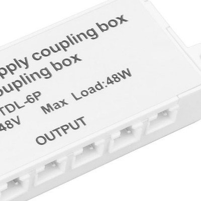 6 Way Coupling Box XH2.5 Port 48W 5 48V Plug And Play Power Supply Junction SET