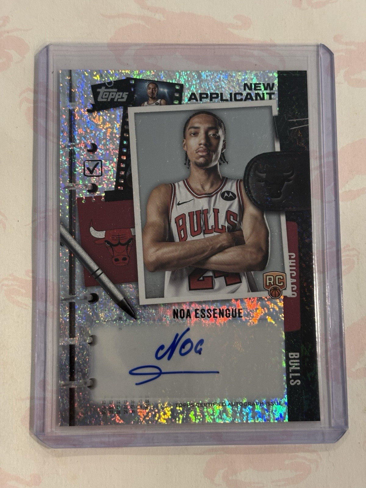 2025-26 Topps New Applicant NOA ESSENGUE RC Auto Sparkle Holo-Foil • Bulls