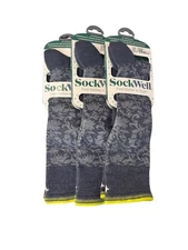 Sockwell women's Damask Moderate Graduated Compression Socks 3 Pk. SZ M-L  8-11