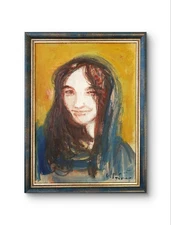 Female Portrait Oil Painting, Framed Art Work, Ukrainian Artist Ihor Gubskiy