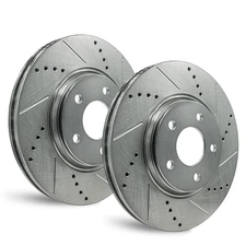 For Dodge Avenger 2008-2014 - Rear Drilled and Slotted Rotors