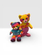 Build A Bear Rainbow Friends Bear Plush W/ Heart Paw Mermaid Cat 16" NWOT