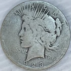 1923S Silver Peace Dollar Uncertified About Good Circulated Condition