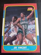 1986-87 Fleer #118 Jay Vincent Mavericks ROOKIE Card READ DESCRIPTION . rookie card picture