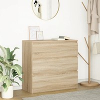 Sideboard Sonoma-Eiche 80X35X76 Cm Holzwerkstoff FüR Wohnzimmer