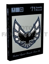 1971 Pontiac Firebird Factory Assembly Manual BOUND Trans Am Formula Esprit
