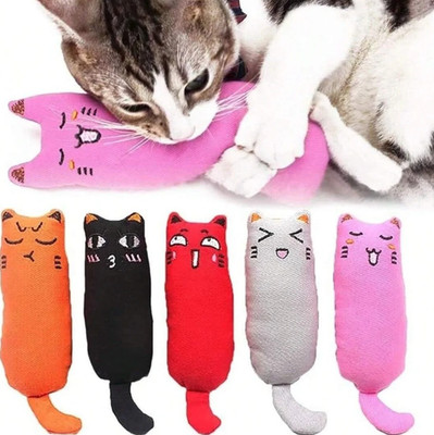 1 pc Bite Resistant Catnip Toy Cartoon Mouse Cat Teething Chew Toy NEW