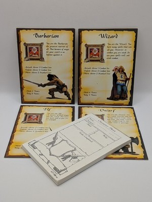 Vintage HeroQuest Hero Cards Character Sheet Pad Spares 1989 Games Workshop OOP