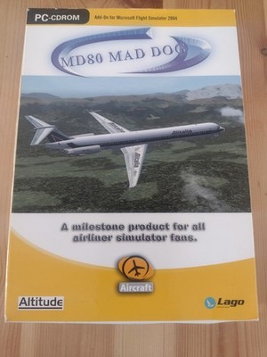 MD80 MAD DOG - ERWEITERUNG ADD-ON MS FLIGHT SIMULATOR 2004 PC CD LAGO AIRLINE SIM