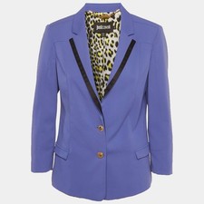 Just Cavalli Purple Crepe Tailored Blazer M