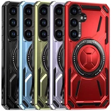 For Samsung Galaxy S25 FE Case Magnetic Ring Protective 360 Rotatable Stand