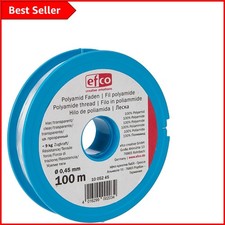 Klarer Polyamidfaden 100m - stark 9kg zugfest, ideal zum Basteln, Ø 0,45mm