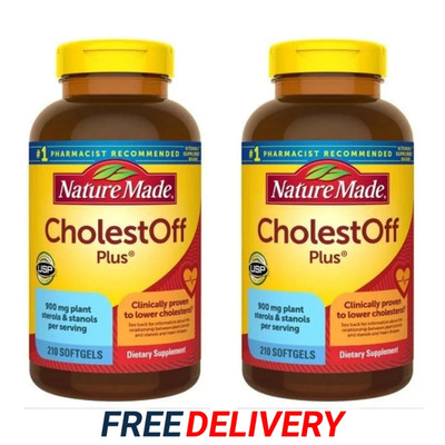 Nature Made CholestOff Complete Dietary Supplement 210 Softgels X2 Exp 2027