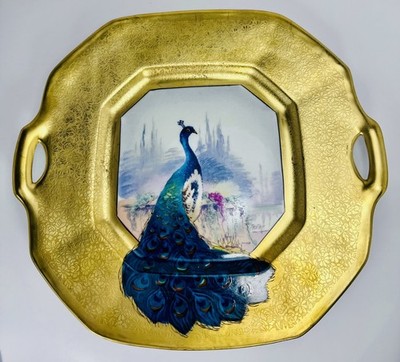 Bernardaud & Co / Pickard Studio 1922 Hand Painted Peacock Signed Falatek