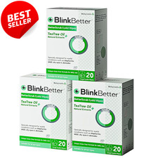 Tea Tree Oil Eyelid Wipes 60 Ct Pack of 3 Soothing Dry Eye Relief Cleansing Pads