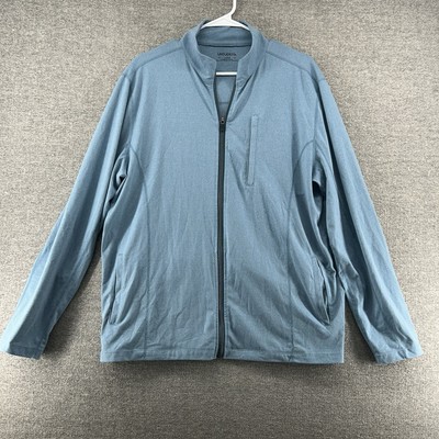 UNTUCKit Phiefer Pavitt Full Zip Jacket Men Size Large Light Blue Lightweight