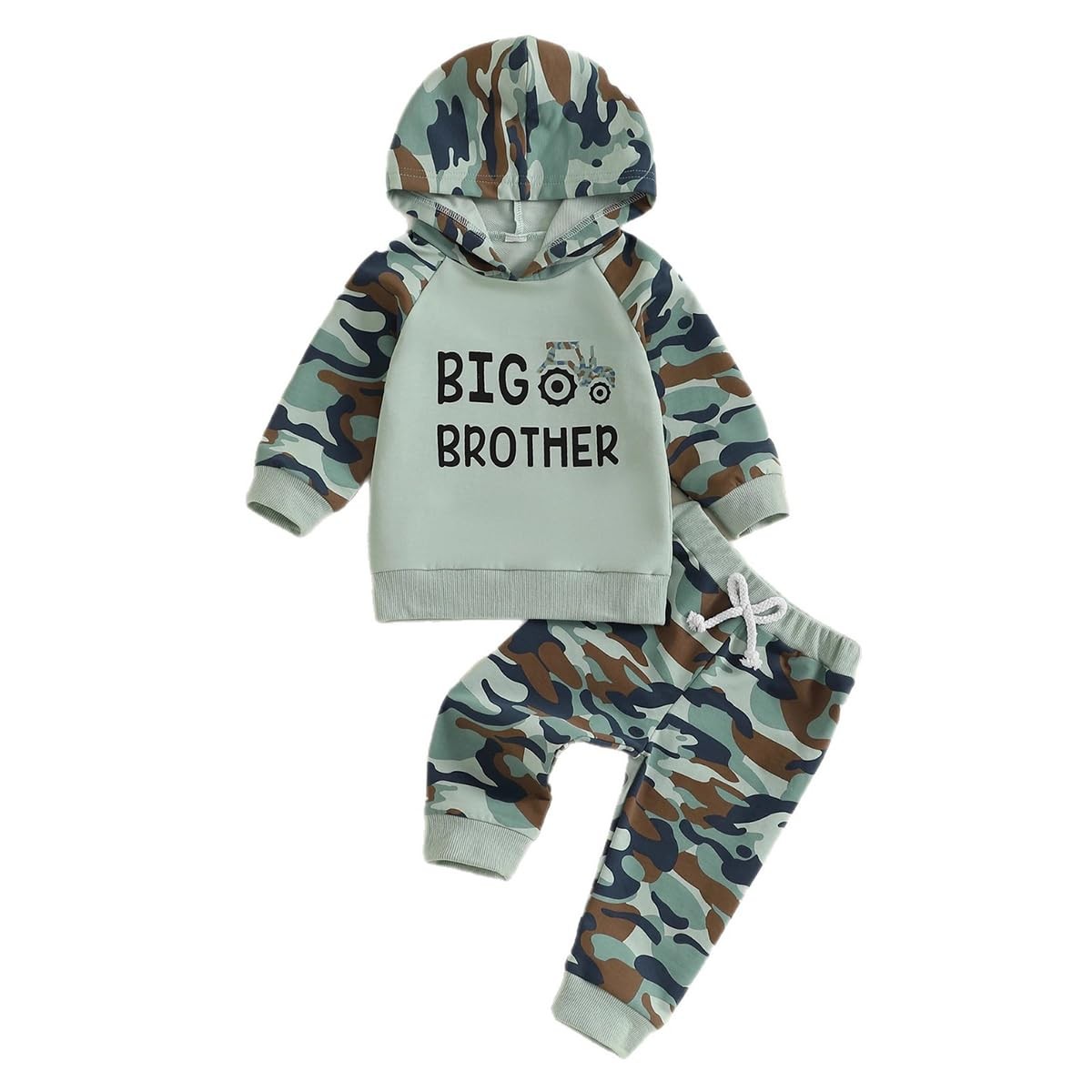 Ensemble bébé garçon haut de gamme en coton peigné avec sweatshirt à capuche brodé