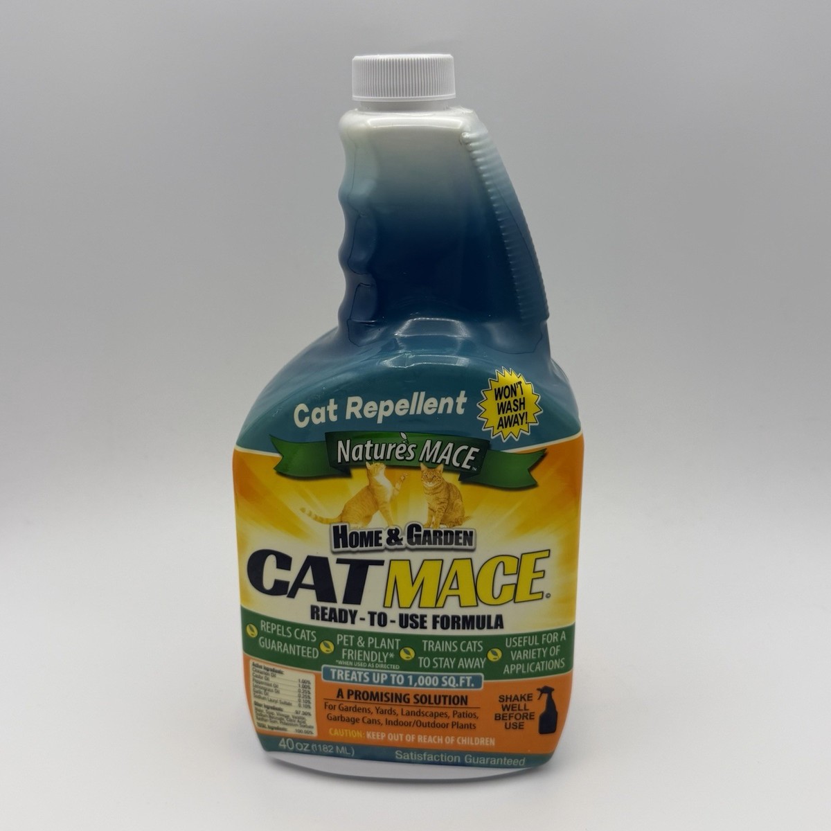 Cat Deterrent Spray To Keep Cats Away From Yard Cat MACE Anti-Cat Deterrent  And Training Tool Spray 40oz