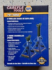 Carlyle Tools By Napa 4 Ton Jack Stands Pair 791-5050 Ratchet Action Heavy Duty